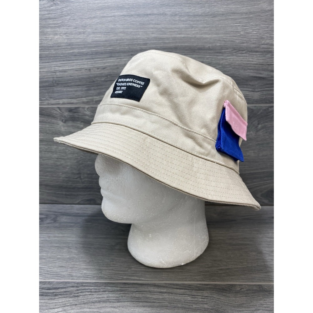 Dutch Bros Employee Bucket Hat Khaki Pocket Patch RADIATE KINDNESS Cap